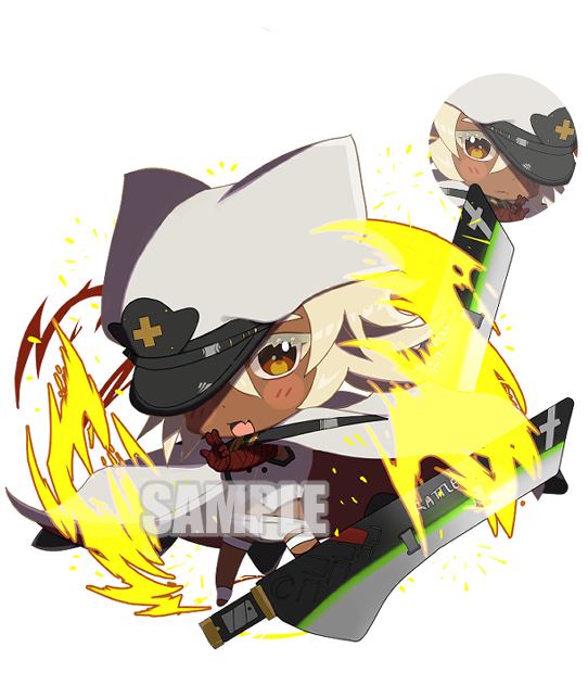 Guilty Gear Girls May and Bridget Acrylic Epoxy Holo Charms 